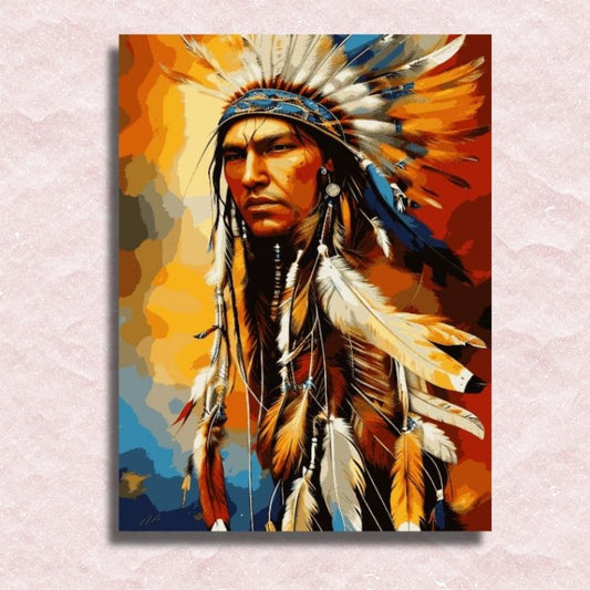 Tribal Chief Canvas - Painting by numbers shop