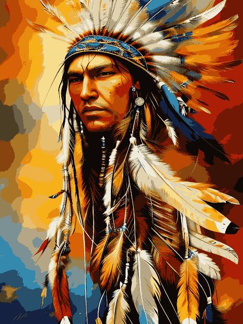 Tribal Chief - Painting by numbers shop