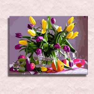 Tulpen-Stillleben-Leinwand – Malen-nach-Zahlen-Shop