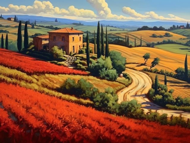 Tuscany Countryside - Paint by numbers