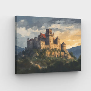 Twilight Fortress Ascent Canvas - Painting by numbers shop