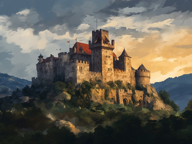 Twilight Fortress Ascent - Painting by numbers shop