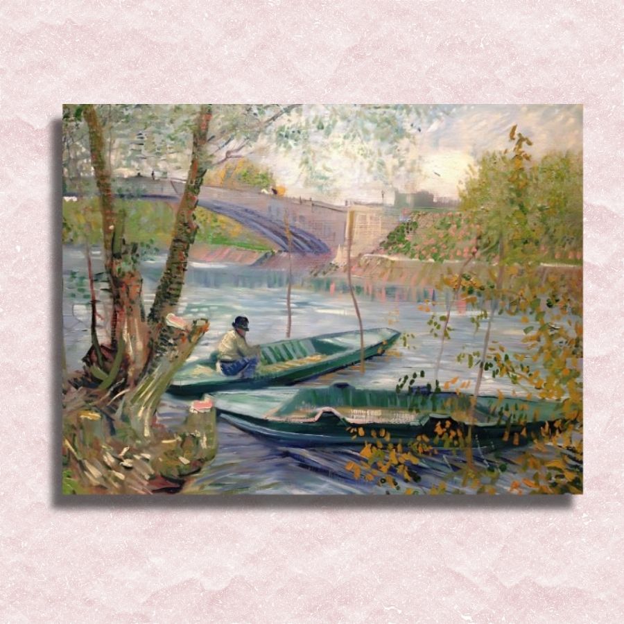 Van Gogh - Fishing in Spring Canvas - Paint by numbers