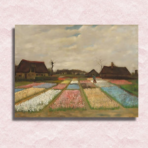 Van Gogh - Bloembedden in Holland Canvas - Schilderij op nummer winkel