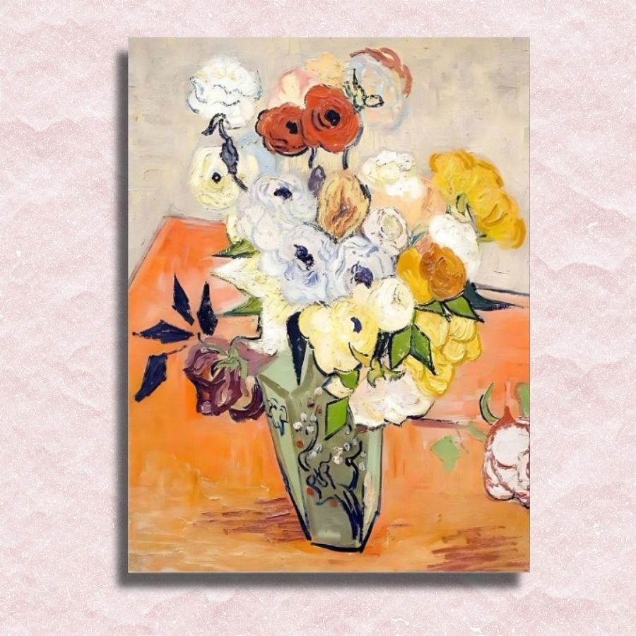 Van Gogh - Japanese Vase Canvas - Paint by numbers