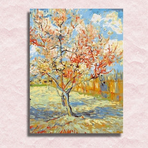 Van Gogh - Roze perzikboom canvas - Schilderij op nummer winkel
