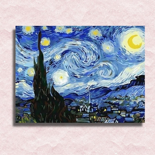 Van Gogh - De Sterrennacht Canvas - Schilderij op nummer winkel