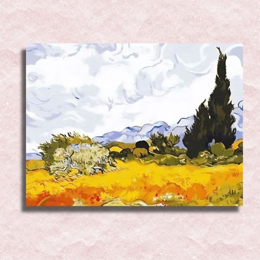 Van Gogh - Wheat Field with Cypresses Canvas - Paint by numbers