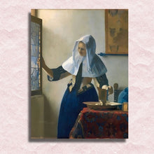 Laad afbeelding in Galerijviewer, Vermeer - Vrouw met een waterkan Canvas - Schilderen op nummer winkel