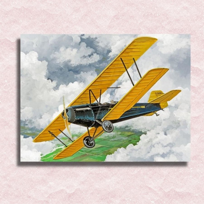 Vintage Airplane Canvas - Paint by numbers