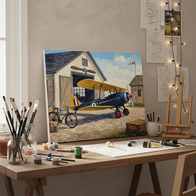 Vintage Airplane - Paint by numbers lifestyle