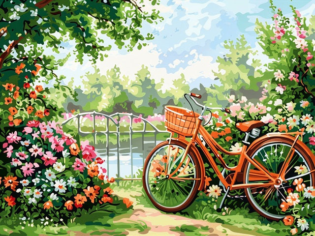 Vintage Bicycle - Painting by numbers shop