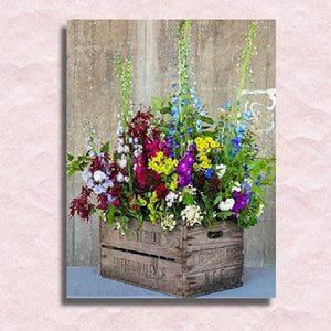 Vintage-Blumenkasten-Leinwand – Malen-nach-Zahlen-Shop