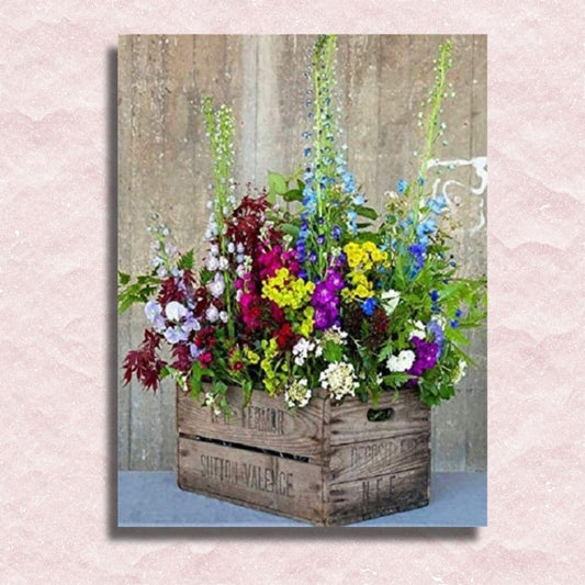 Vintage Flowers Box Canvas - Paint by numbers