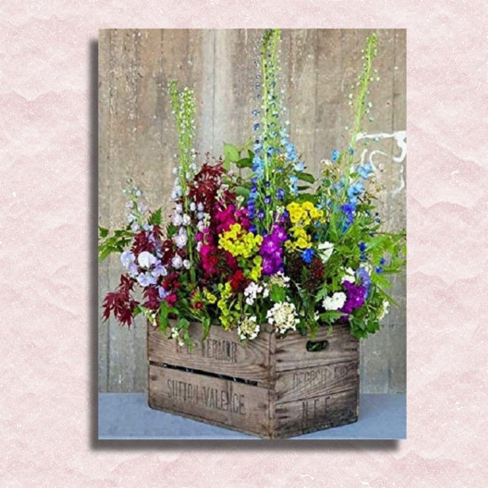 Vintage Flowers Box Canvas - Painting by numbers shop
