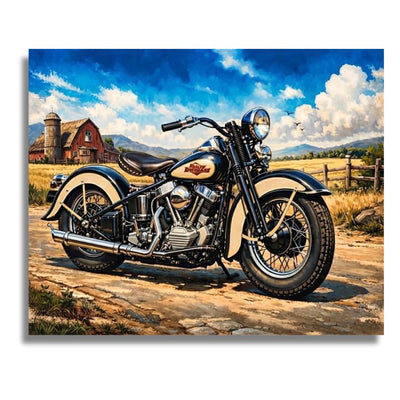 Vintage Harley Davidson - Paint by numbers