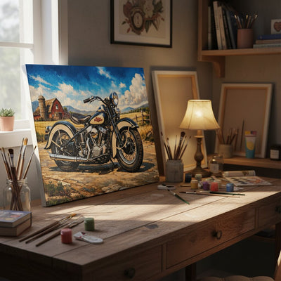 Vintage Harley Davidson - Paint by numbers lifestyle