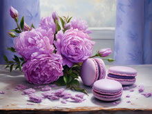 Laad afbeelding in Gallery viewer, Violet Macarons en Rose - Schilderen op nummer winkel