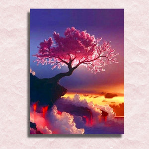 Volcano Tree Canvas - Painting by numbers shop