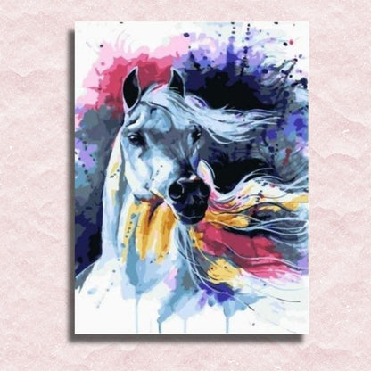 Watercolor Horse Canvas - Painting by numbers shop