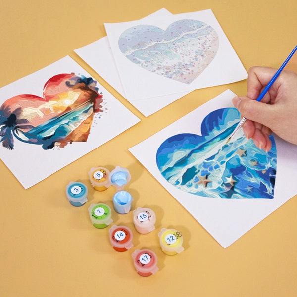 Wave of Love 6 Pack Paint by Numbers - How to paint