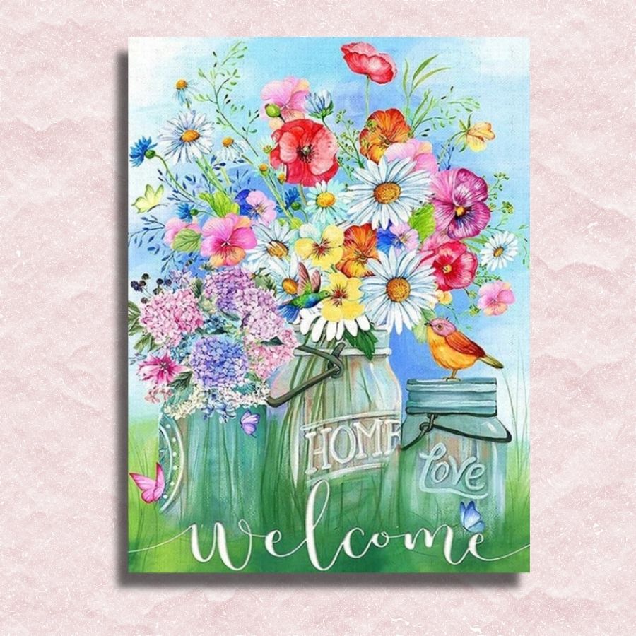A lot of Flowers Canvas - Painting by numbers shop