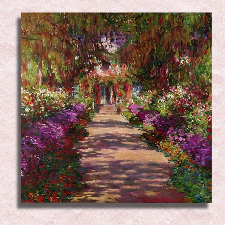Claude Monet – Weg in Monets Garten Giverny Leinwand – Malen-nach-Zahlen-Shop