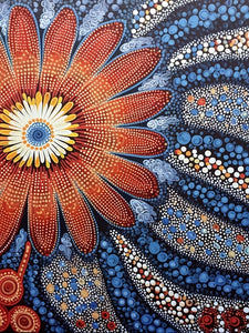 Aboriginal Art Flower Verf op nummer