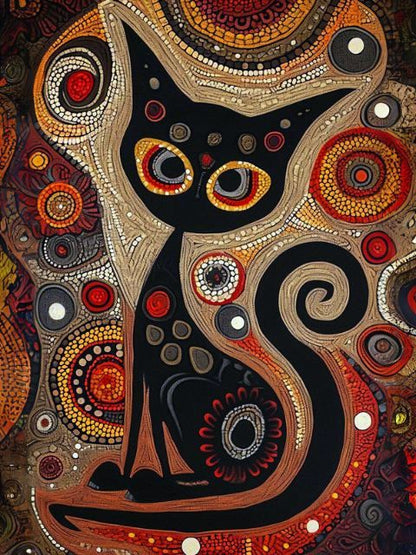 Aboriginal Cat - Paint by numbers