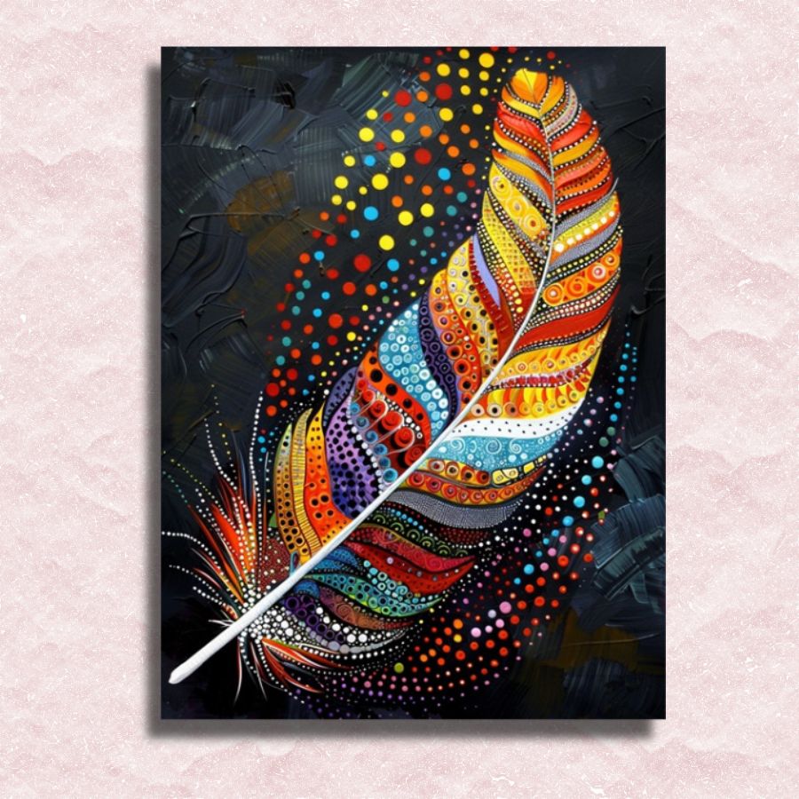 Aboriginal Feather Art - Paint by numbers