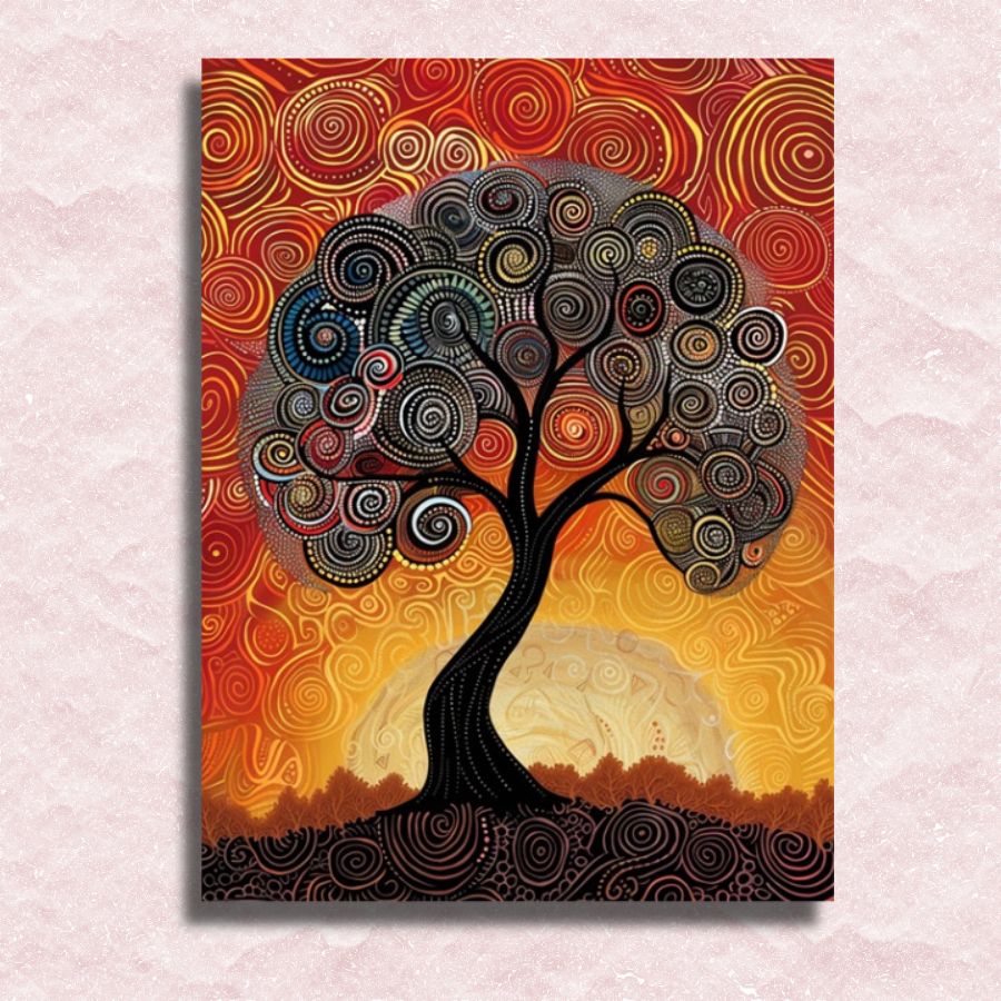 Aboriginal Tree of Life Canvas - Paint by numbers