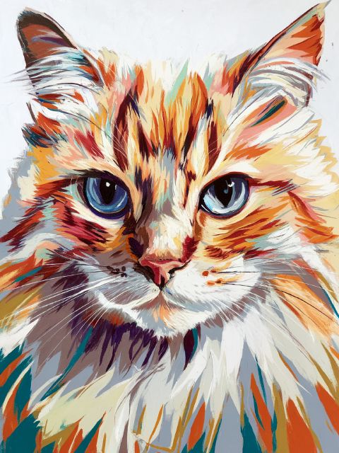 Abstract Cat - Paint by numbers