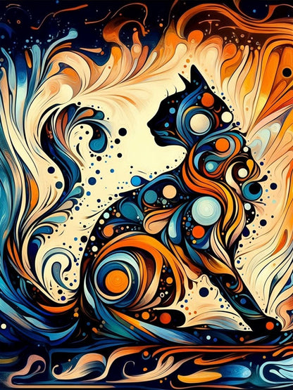 Abstract Cat - Paint by numbers