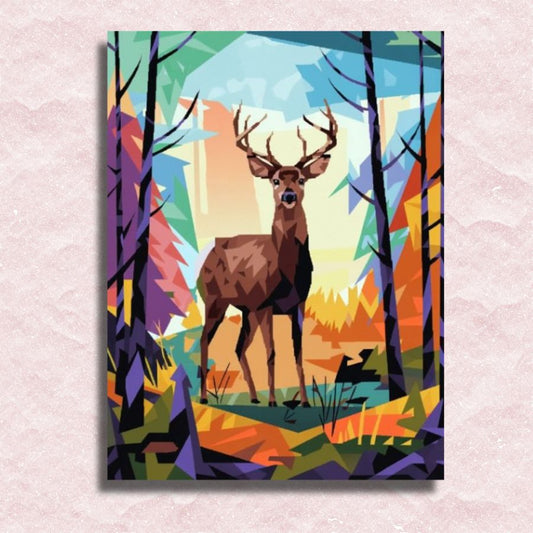 Abstract Deer Canvas - Paint by numbers