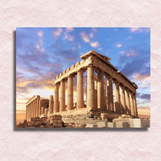 Akropolis van Athene Canvas - Schilderij op nummerwinkel