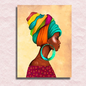 Afrikanische Frau Leinwand - Malen-nach-Zahlen-Shop