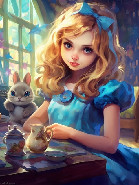 Alice in Wonderland - Schilderen op nummer winkel