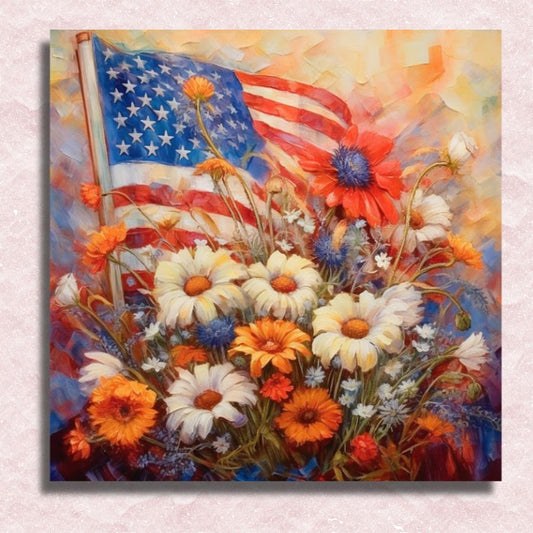 American Flowers Canvas - Schilderij op nummerwinkel