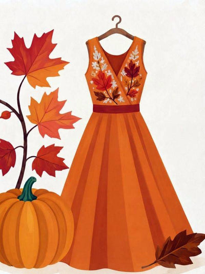 Autumn dress- Paint by Numbers