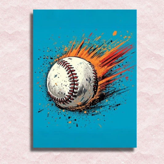 Baseball Color Burst Canvas - Painting by numbers shop