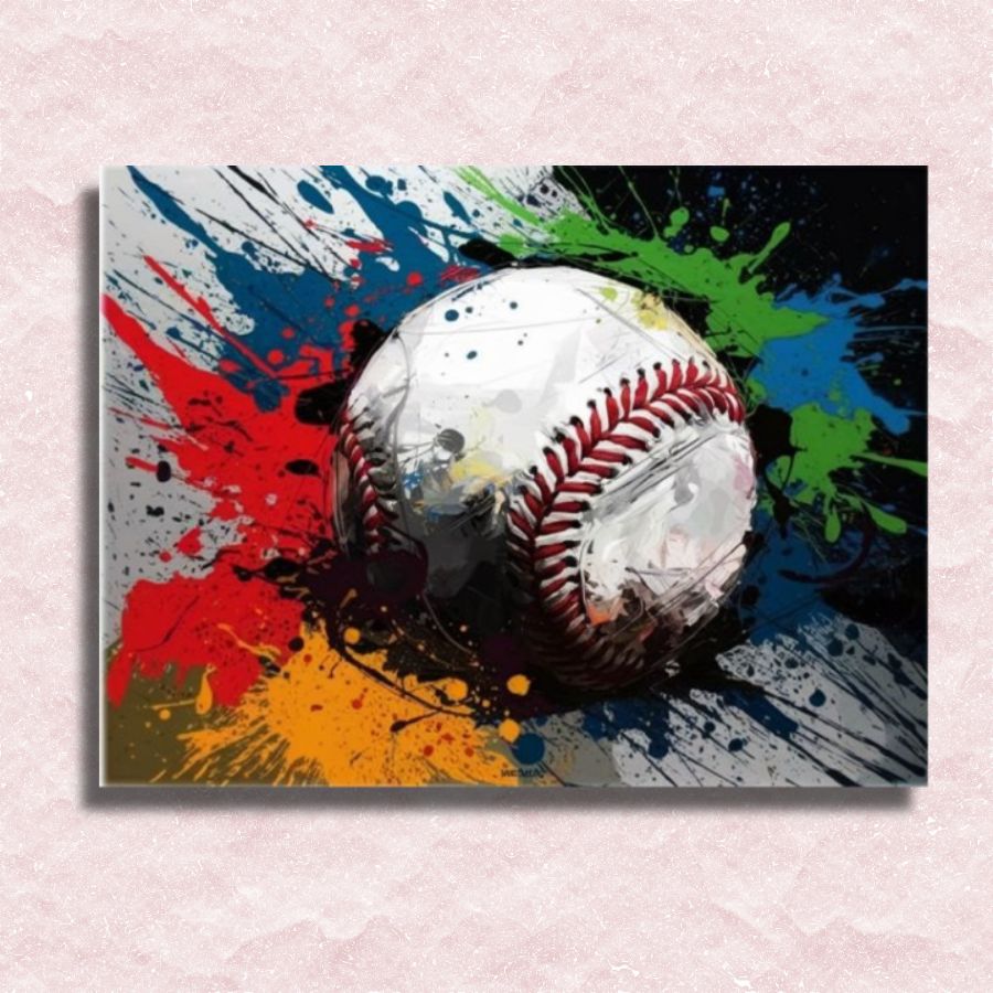 Baseball Color Burst - Paint by Numbers – Painting By Numbers Shop
