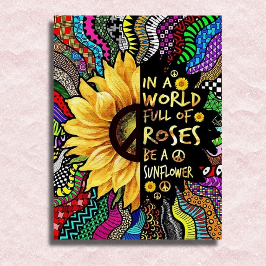 Be a Sunflower Canvas - Paint by numbers