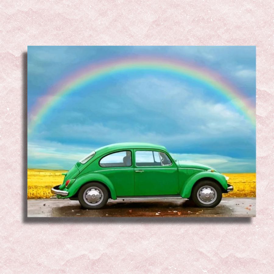 Beetle and Rainbow Canvas - Painting by numbers shop