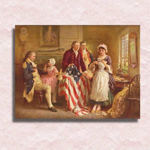 Gerome Ferris - Betsy Ross 1777 Canvas - Schilderij op nummerwinkel