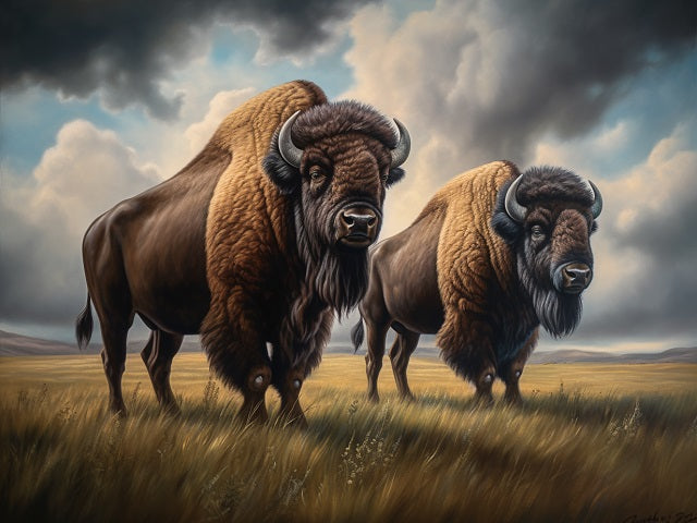 Bison Pair - Painting by numbers shop