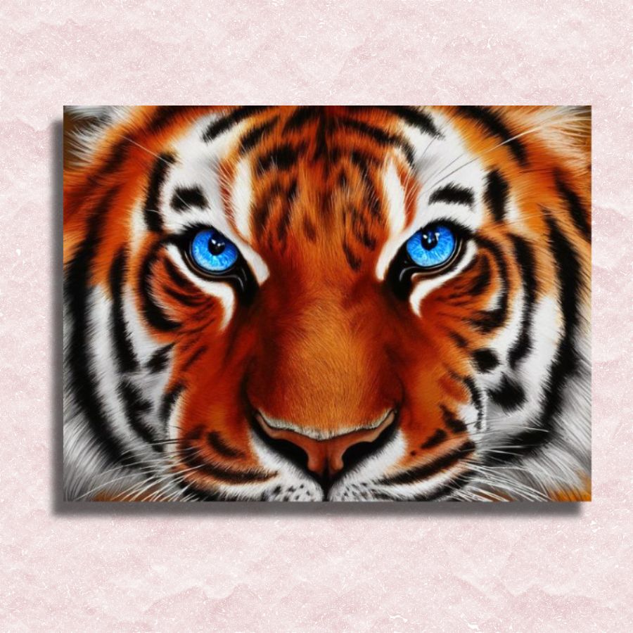 Blue Eyed Tiger Canvas - Paint by numbers