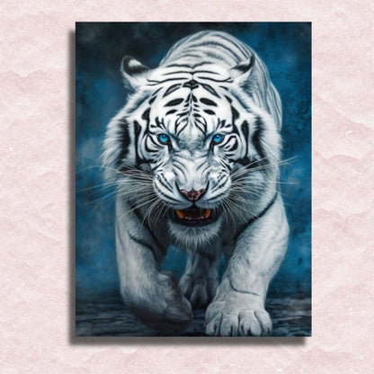 Blauäugiger Tiger auf Leinwand – Malen-nach-Zahlen-Shop