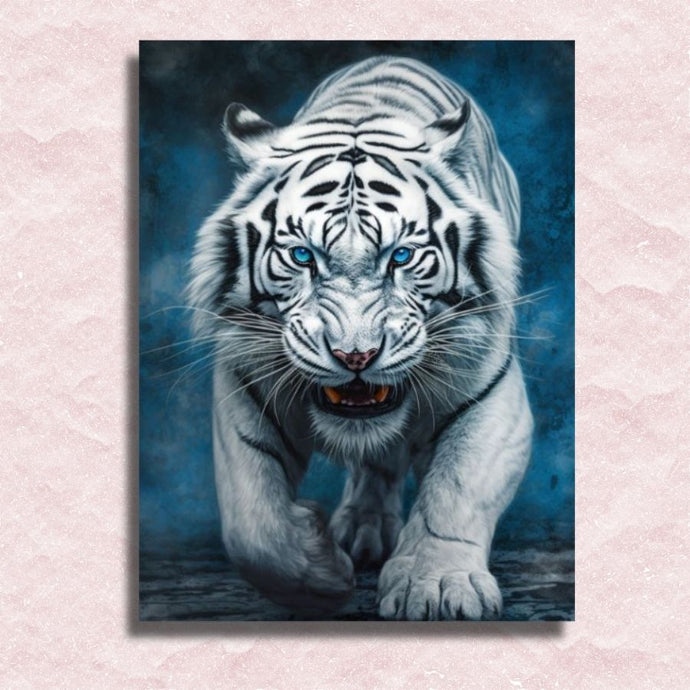 Blue Eyed Tiger Canvas - Painting by numbers shop