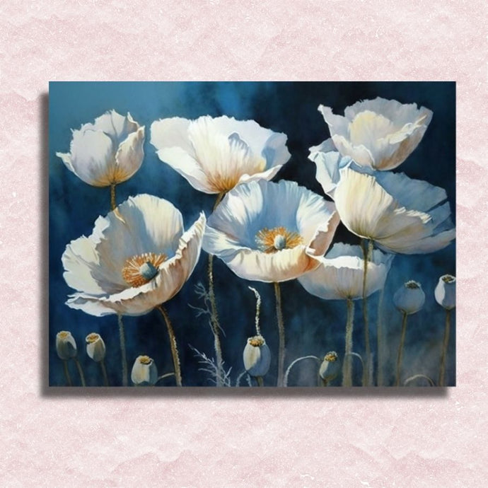 Blue Poppy Rhapsody Canvas - Painting by numbers shop