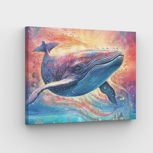 Blauwal-Leinwand – Malen nach Zahlen